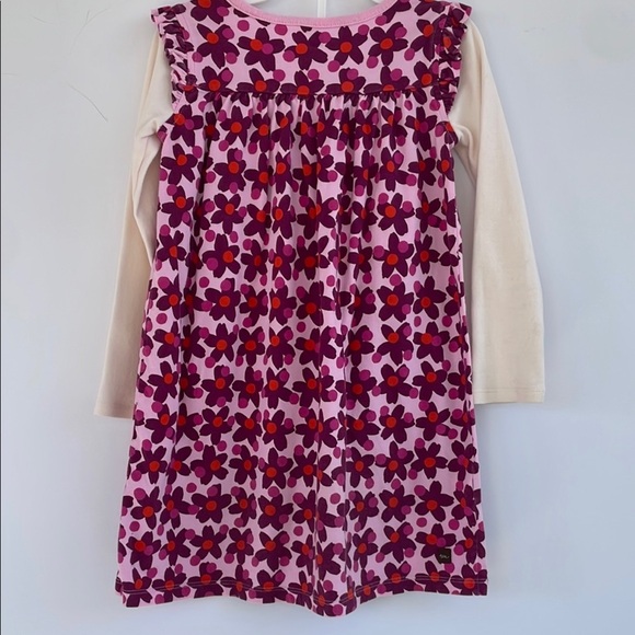 Tea Collection Pink Red  and Cream Casual Floral Dress Size  5 - Picture 10 of 15